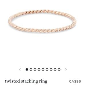 Bluboho Twisted Stacking Ring 14k Rose Gold